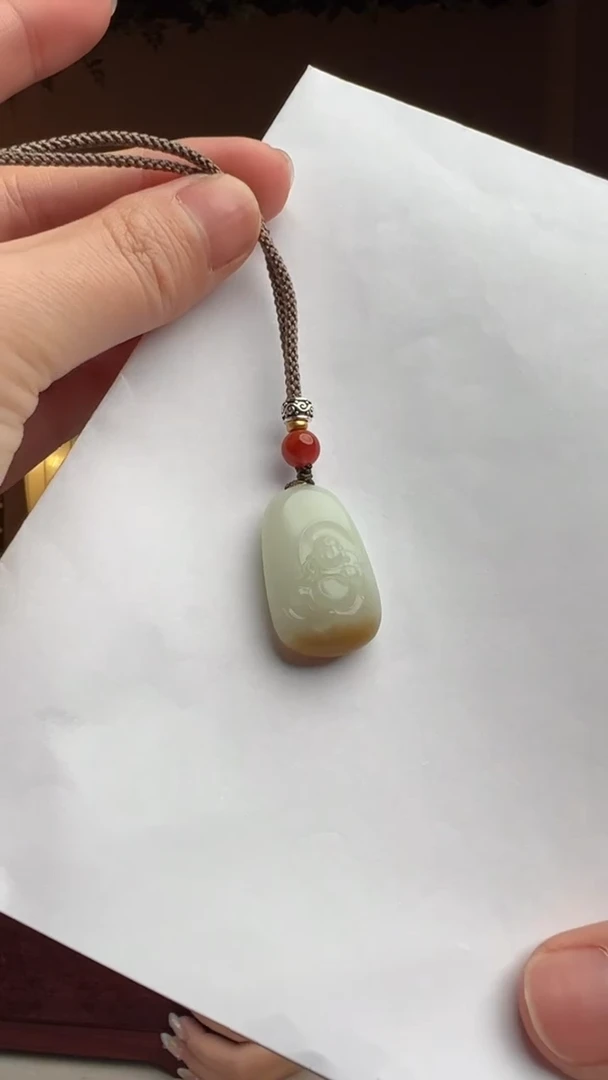 【闪购商品】和田玉颈饰未镶嵌和田玉糖白佛公吊坠