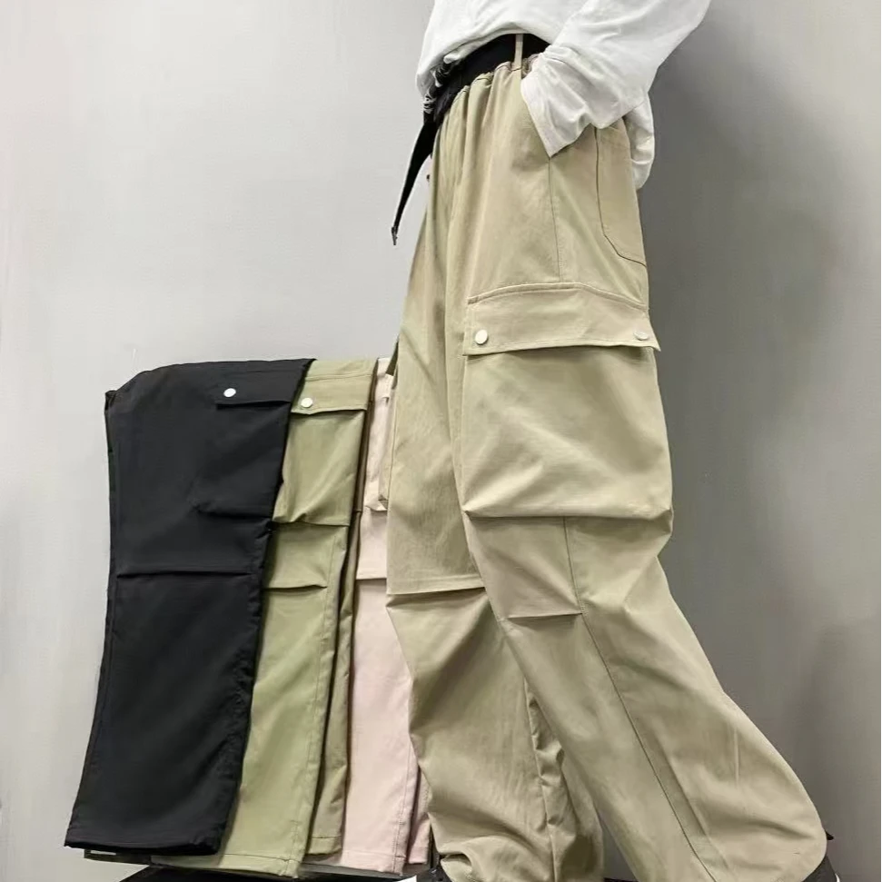 男女同款休闲裤大童韩版工装裤宽松长裤 2025年春装新款运动直筒