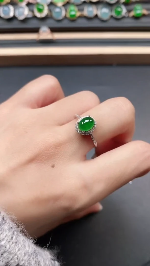 银S925镶嵌戒指翡翠1111