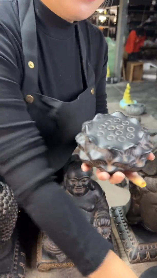 陶土【火山泥】莲蓬实心底座