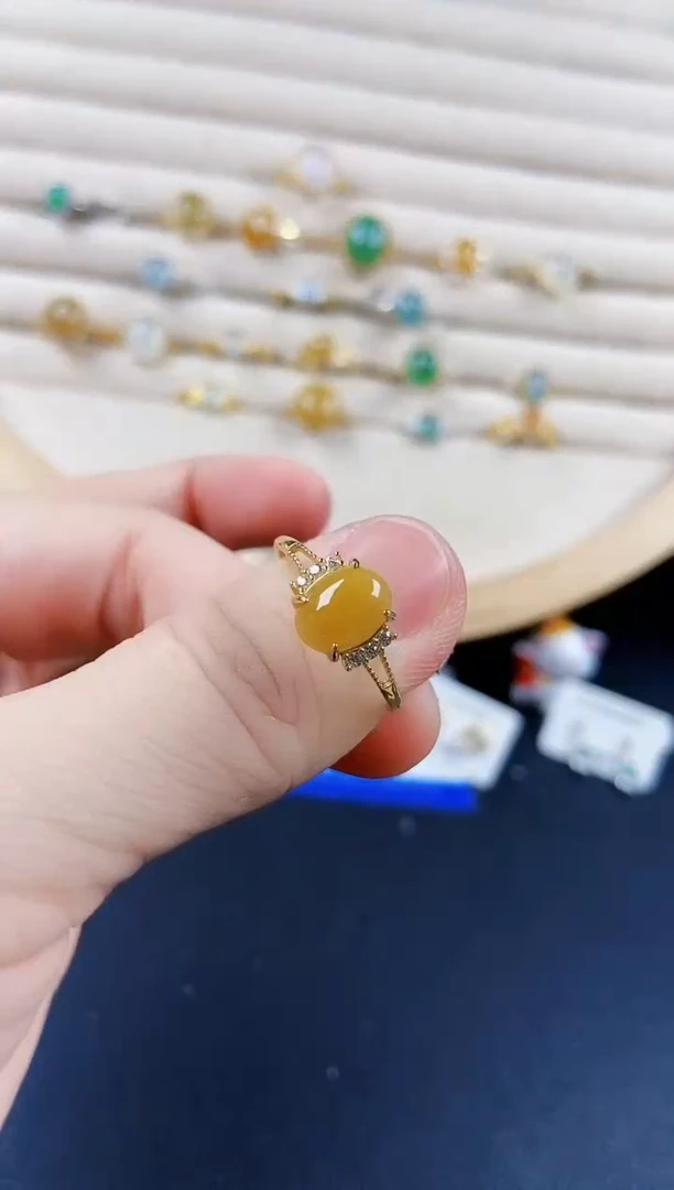翡翠戒指银S925镶嵌141