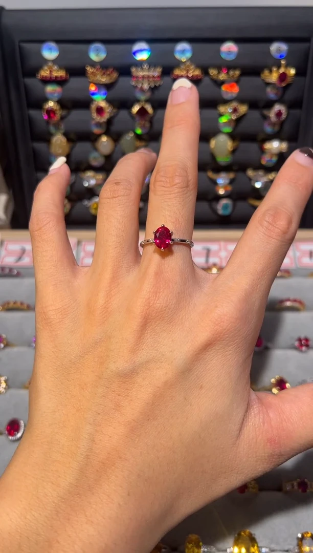 【闪购商品】红宝石戒指银S925镶嵌1465312