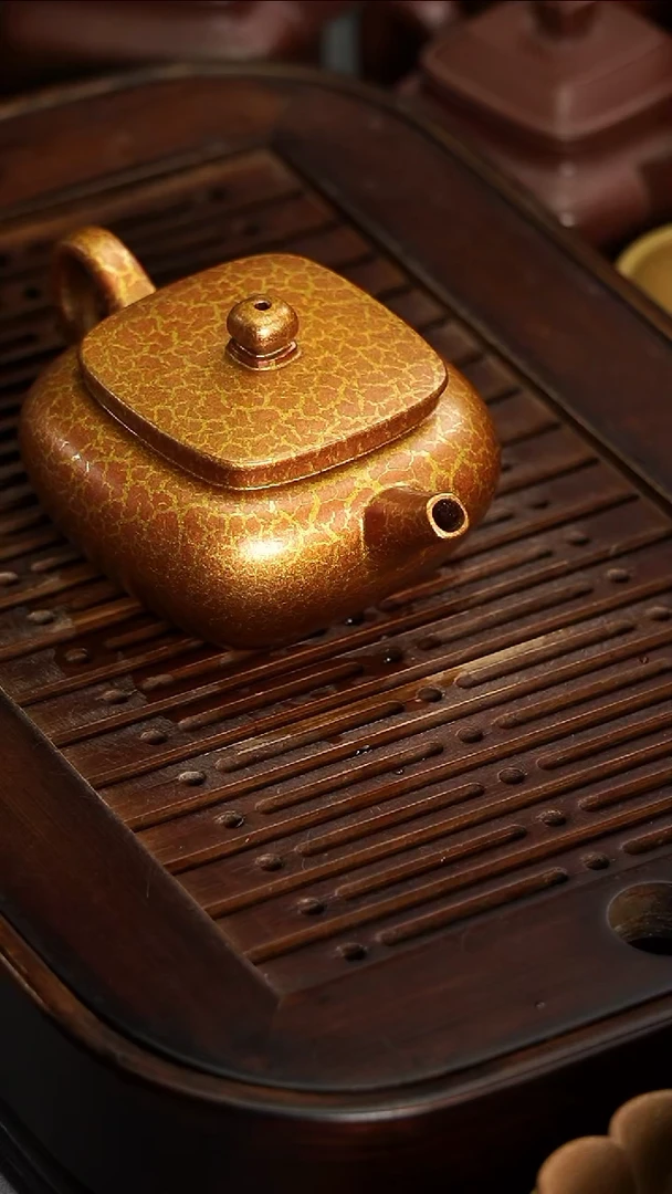 茶壶紫砂宜兴紫砂贝壳烧汉瓦180毫升
