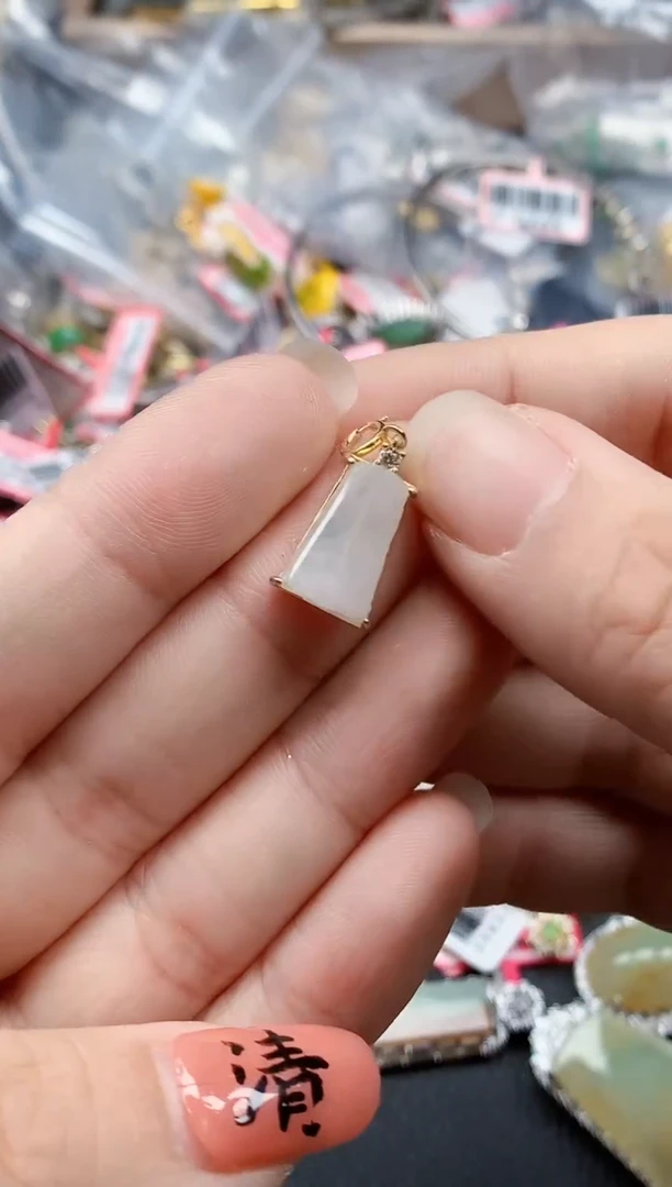 银S925镶嵌戒指翡翠天然A货缅甸翡翠