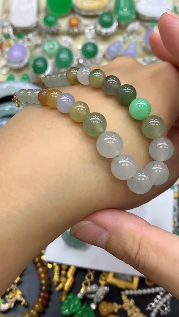 18K金镶嵌手链翡翠82-中国好珍宝