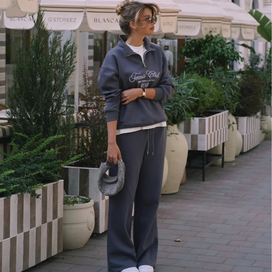 (加绒）新款潮牌卫衣套装两件套（ 新款ins长袖宽松时尚百搭）