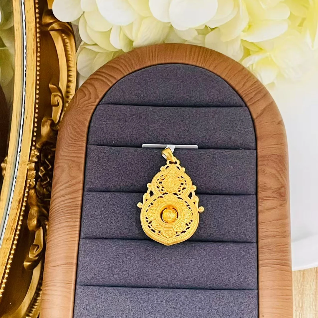 【小鹏黄金】足金999 古法四美葫芦（瓜子扣）5D工艺吊坠 6.54  6.39