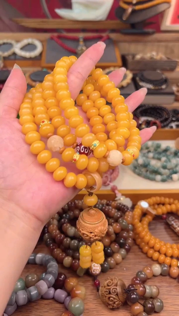 【闪购商品】菩提根/象牙果手串黄菩提香囊108颗+3香