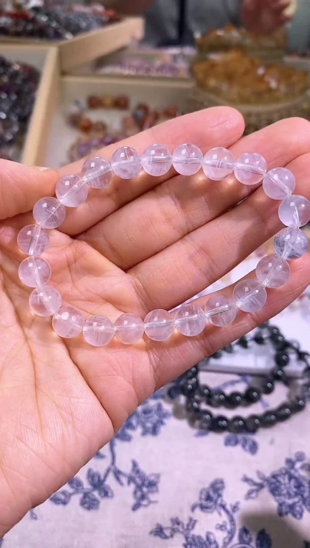 水晶手链未镶嵌蓝针8.8