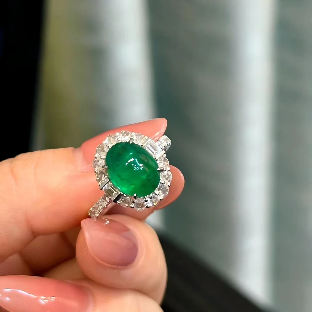 【暹罗珠宝】天然祖母绿戒指 64257