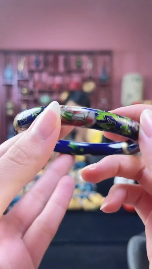 非遗技艺 景泰蓝手镯 开口
