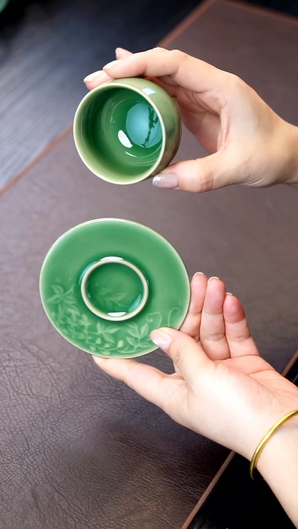 青瓷手工茶器包邮
