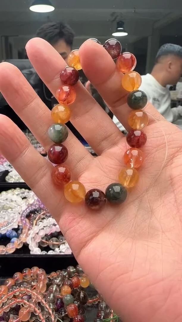 【闪购商品】水晶手串银S925镶嵌彩浇花