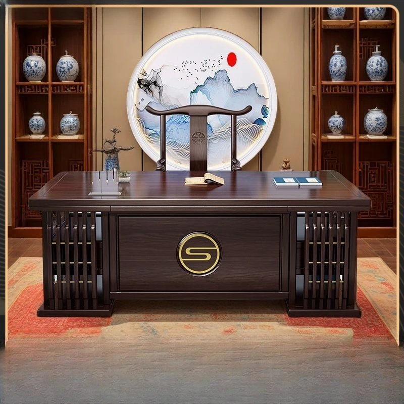 新疆西藏包邮实木办公桌中式书桌椅组合仿古典家用桌茶桌书房书法