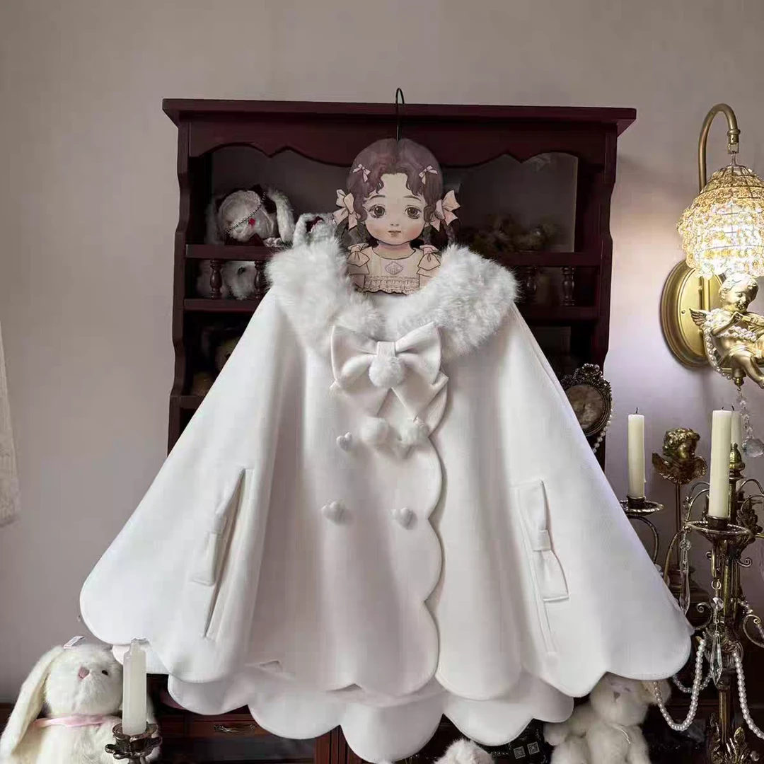 【加绒斗篷】Lolita外套 酒酿兔桃原创设计#酒酿兔兔#洛丽塔外搭