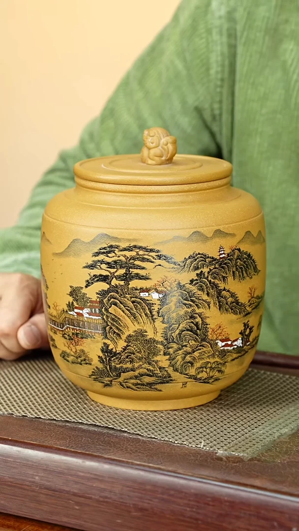 宜兴原矿紫砂茶叶罐