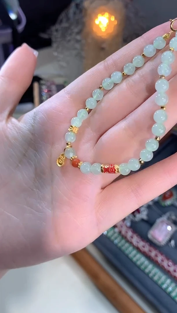 未镶嵌手链翡翠珠串