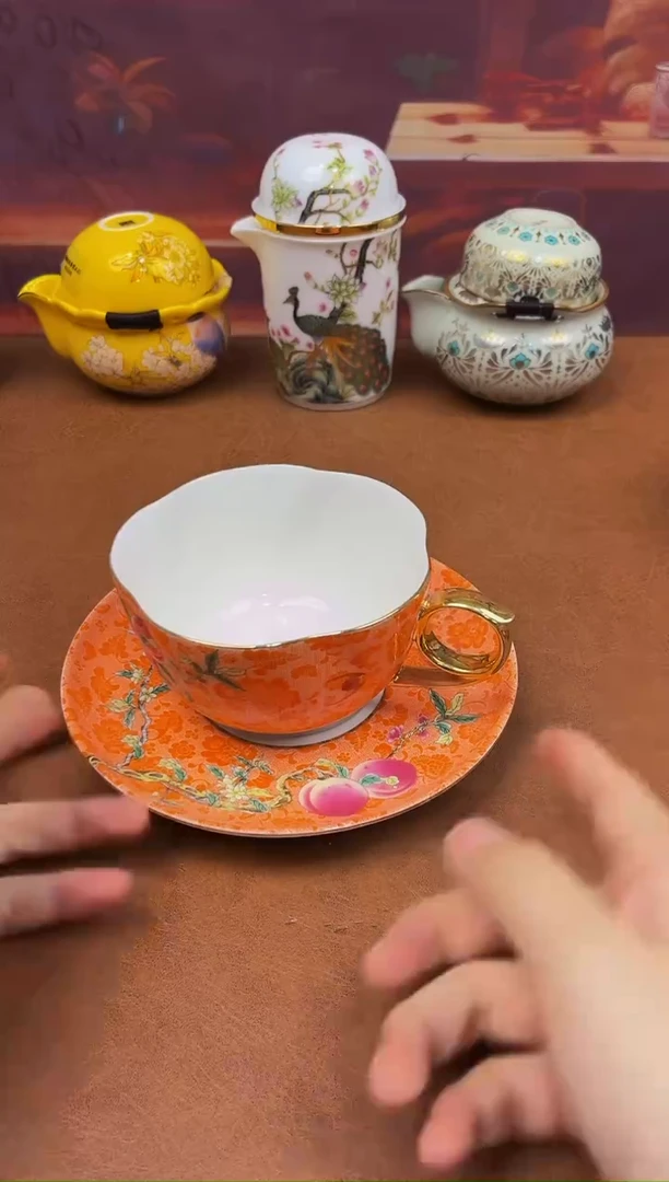 陶瓷茶具摆件旅行套组