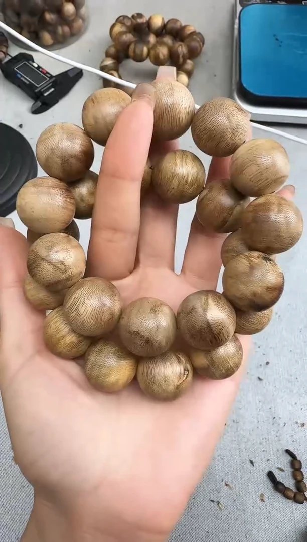 沉香手串2.0海南树心格圆珠单圈多样性发一