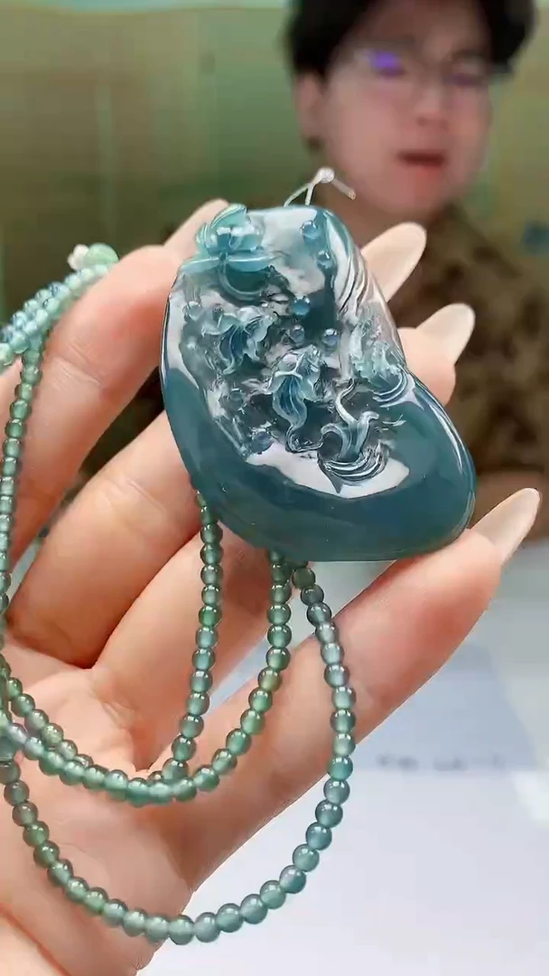 【闪购商品】定制翡翠未镶嵌4688ty-毛货挂件135