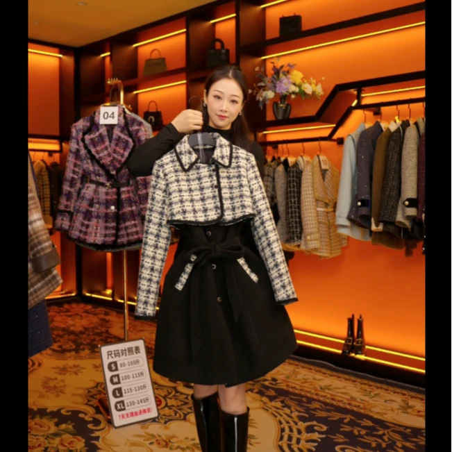 【丹】秋冬气质小香风修身显瘦时尚设计师羽绒服 A022