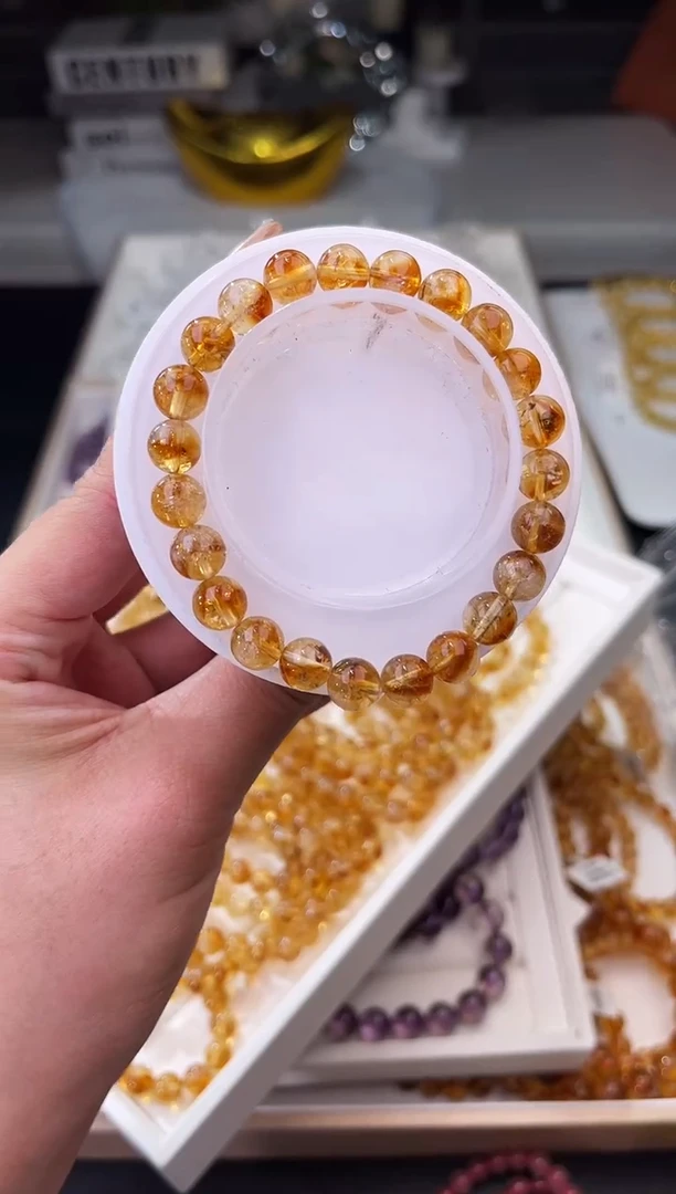 【闪购商品】水晶/未镶嵌YY黄水晶手串8mm