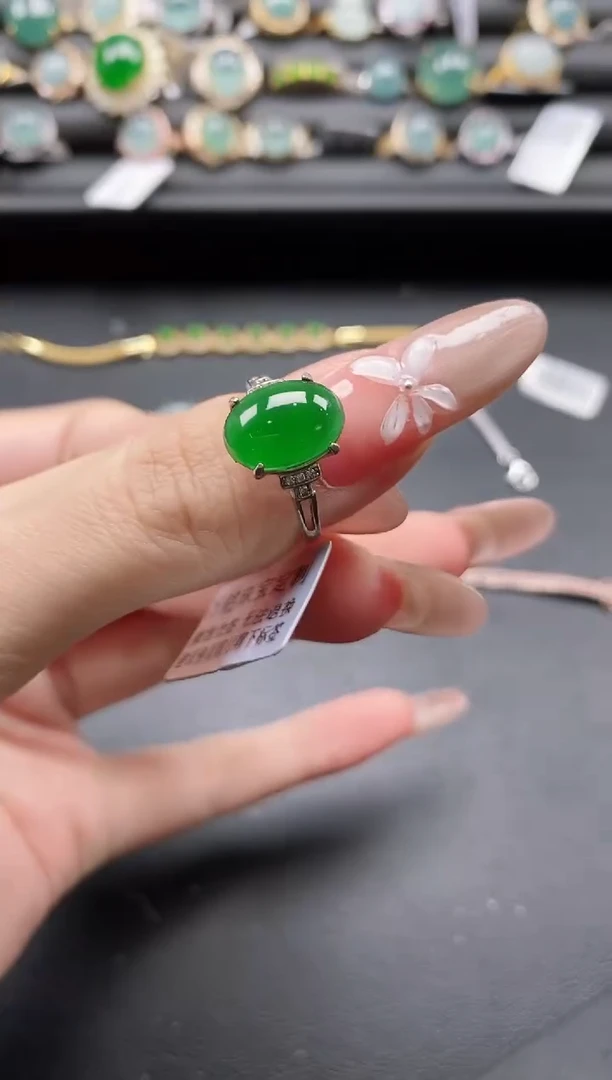 【闪购商品】翡翠戒指银S925镶嵌1111