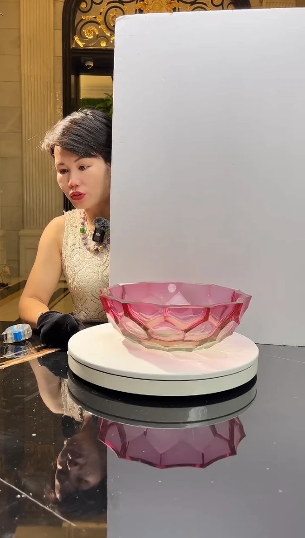 摆件@*毛AJ02038Caorle金红艺术果盘