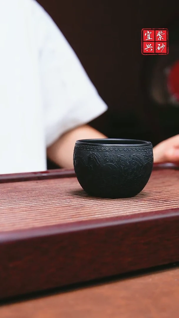 紫砂其他宜兴原矿紫砂   石磺八骏