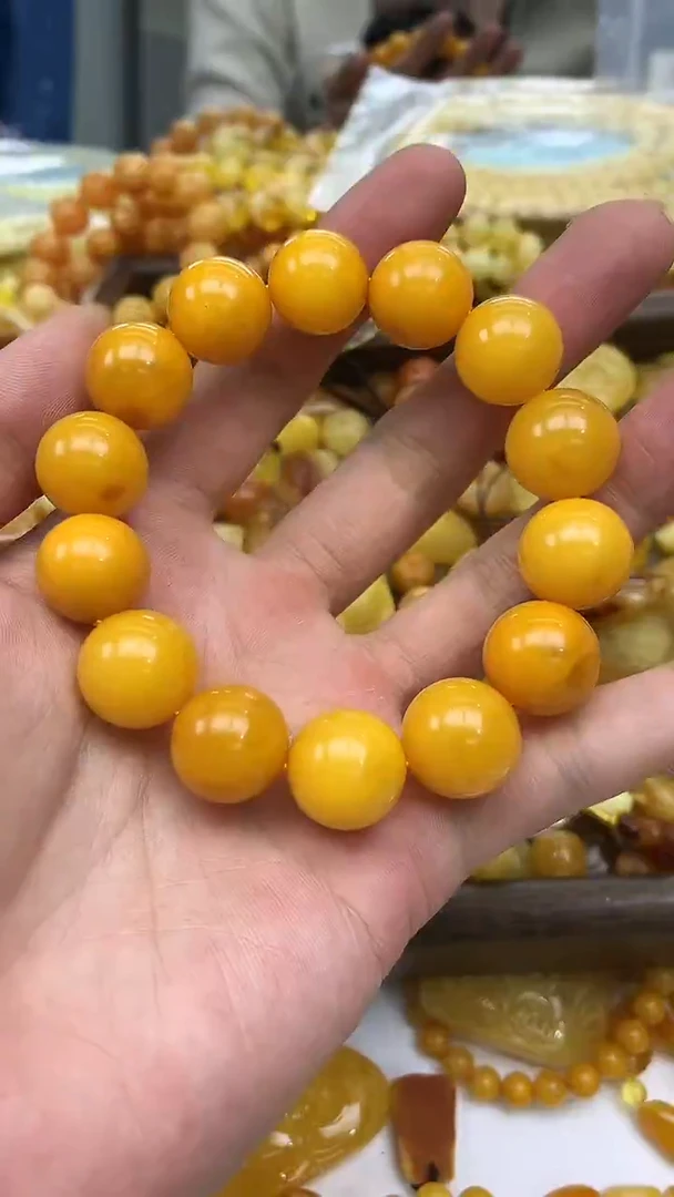 裸石蜜蜡未镶嵌手串