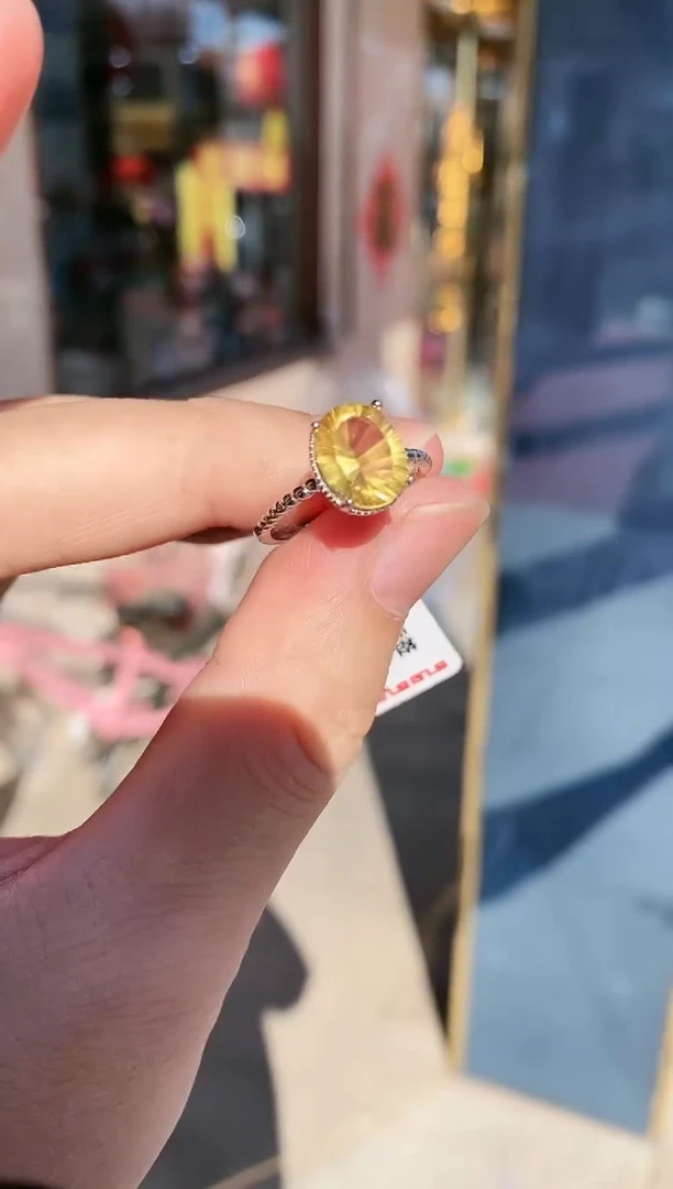 【闪购商品】水晶戒指银S925镶嵌戒指