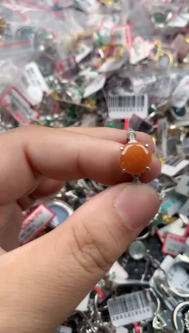 银S925镶嵌戒指翡翠12    1