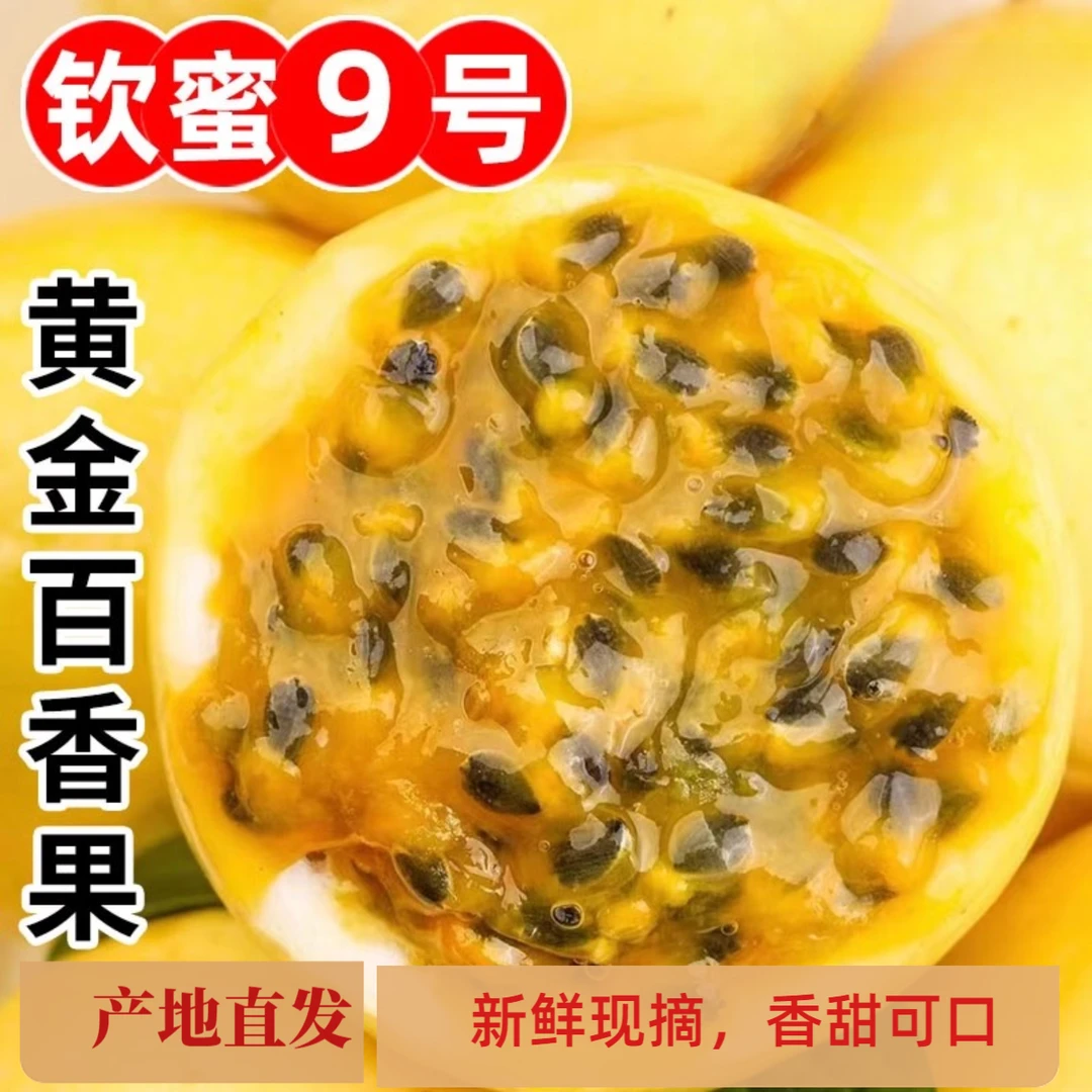 【海南产地直发】钦蜜9号孕妇儿童百香果纯甜多汁新鲜水果黄金果