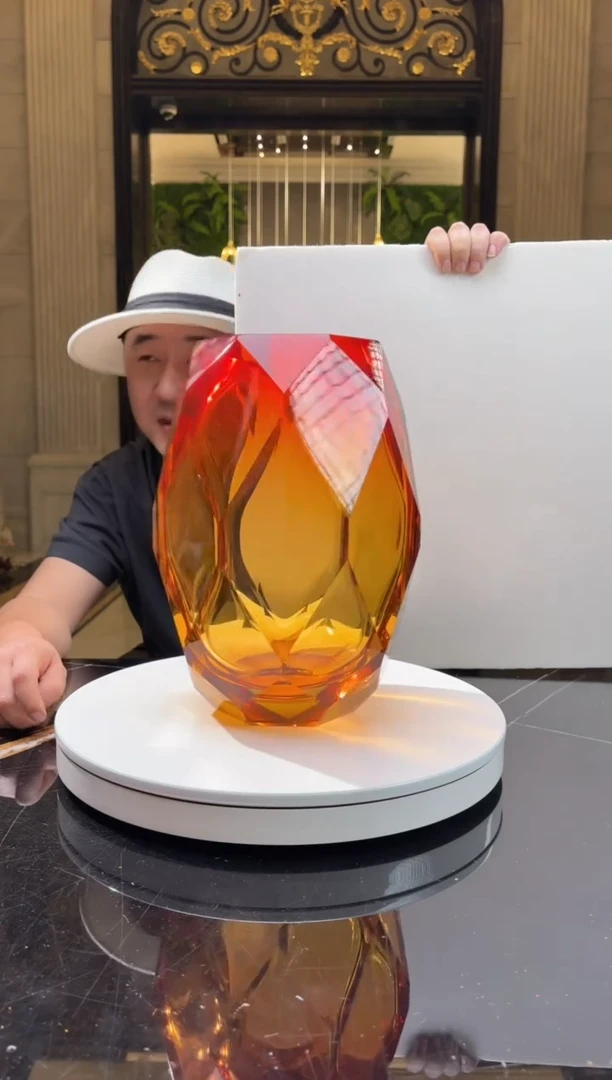【闪购商品】摆件AJ06029山峰宝石红花器
