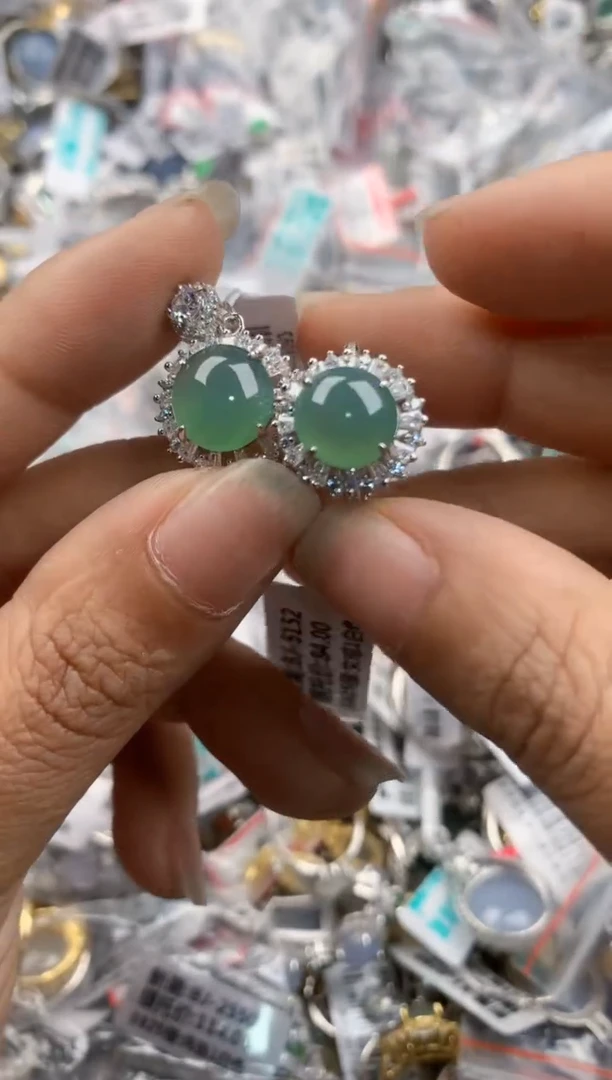 银S925镶嵌戒指翡翠4444----1