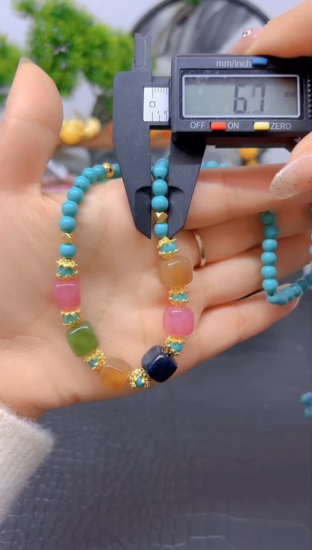 【闪购商品】碧玺毛衣链银S925镶嵌项链X464