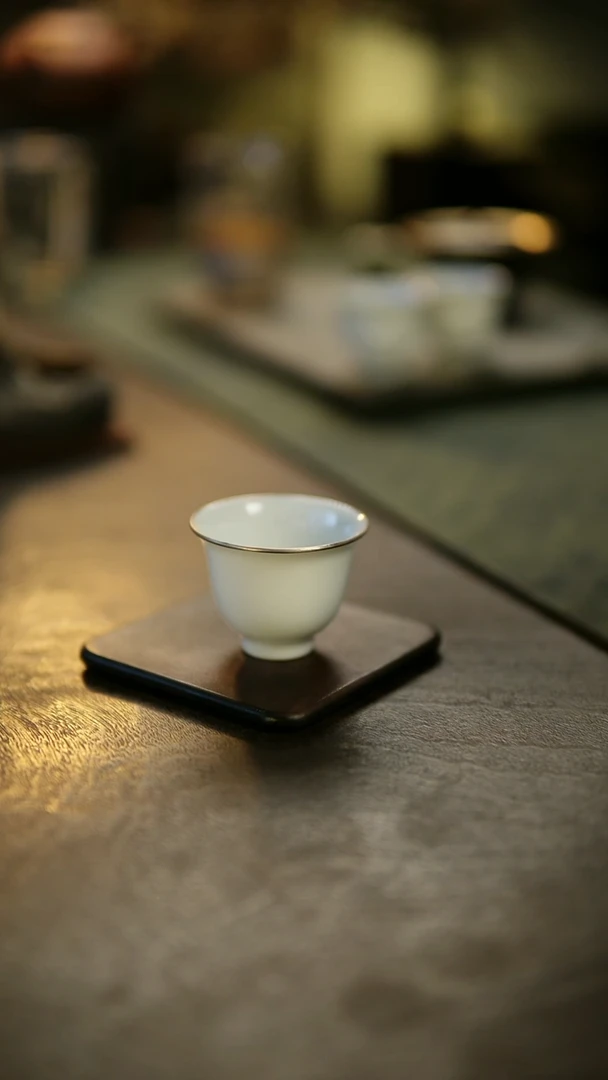 阿眠    陋影素胎银口小单杯