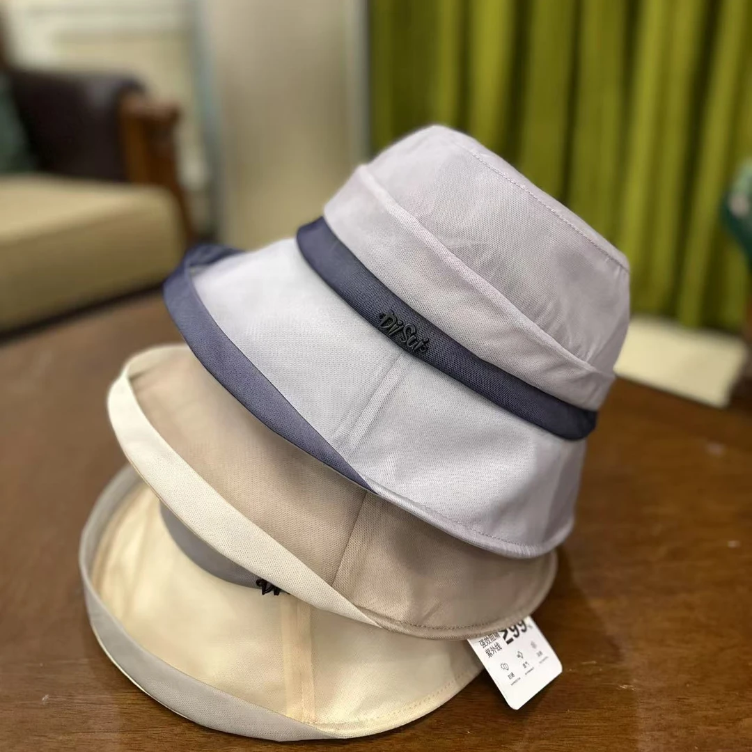 女士桑蚕丝渔夫帽轻薄透气防晒遮阳优雅气质百搭礼帽