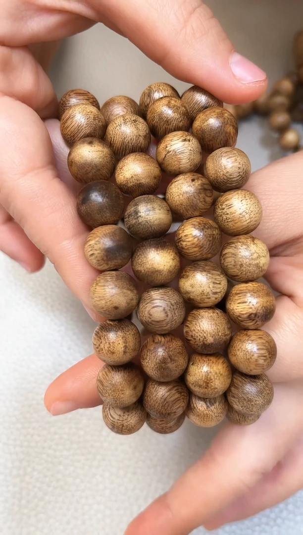 沉香手串棋楠圆珠命根子1.1单圈多样性发其一