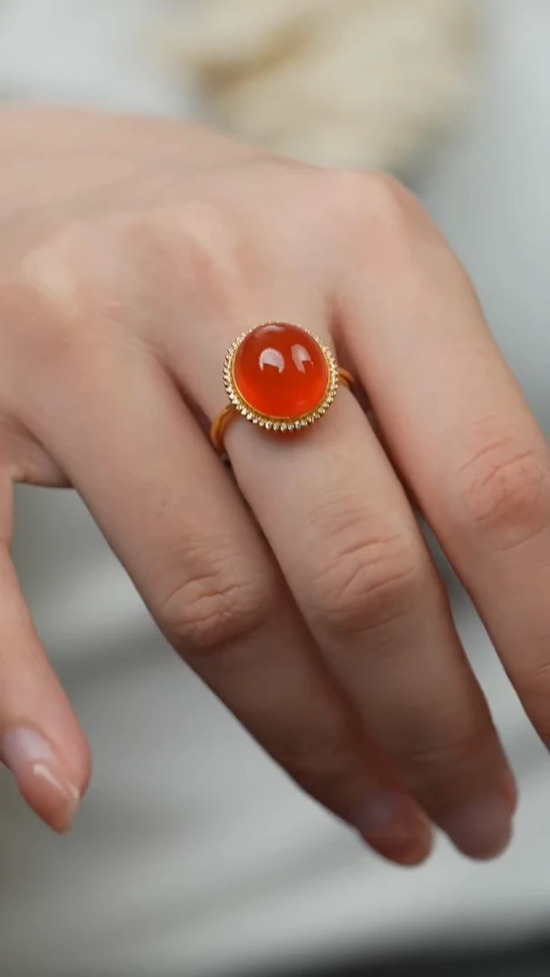 未镶嵌C42（多样性发一件）南红玛瑙戒指