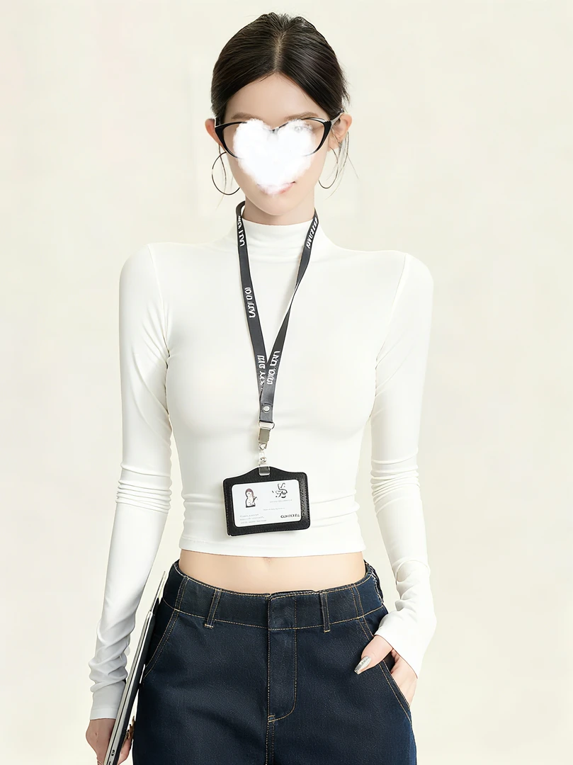 艺等纯欲性感辣妹中袖打底衫2025秋冬新款修身百搭女内搭上衣潮