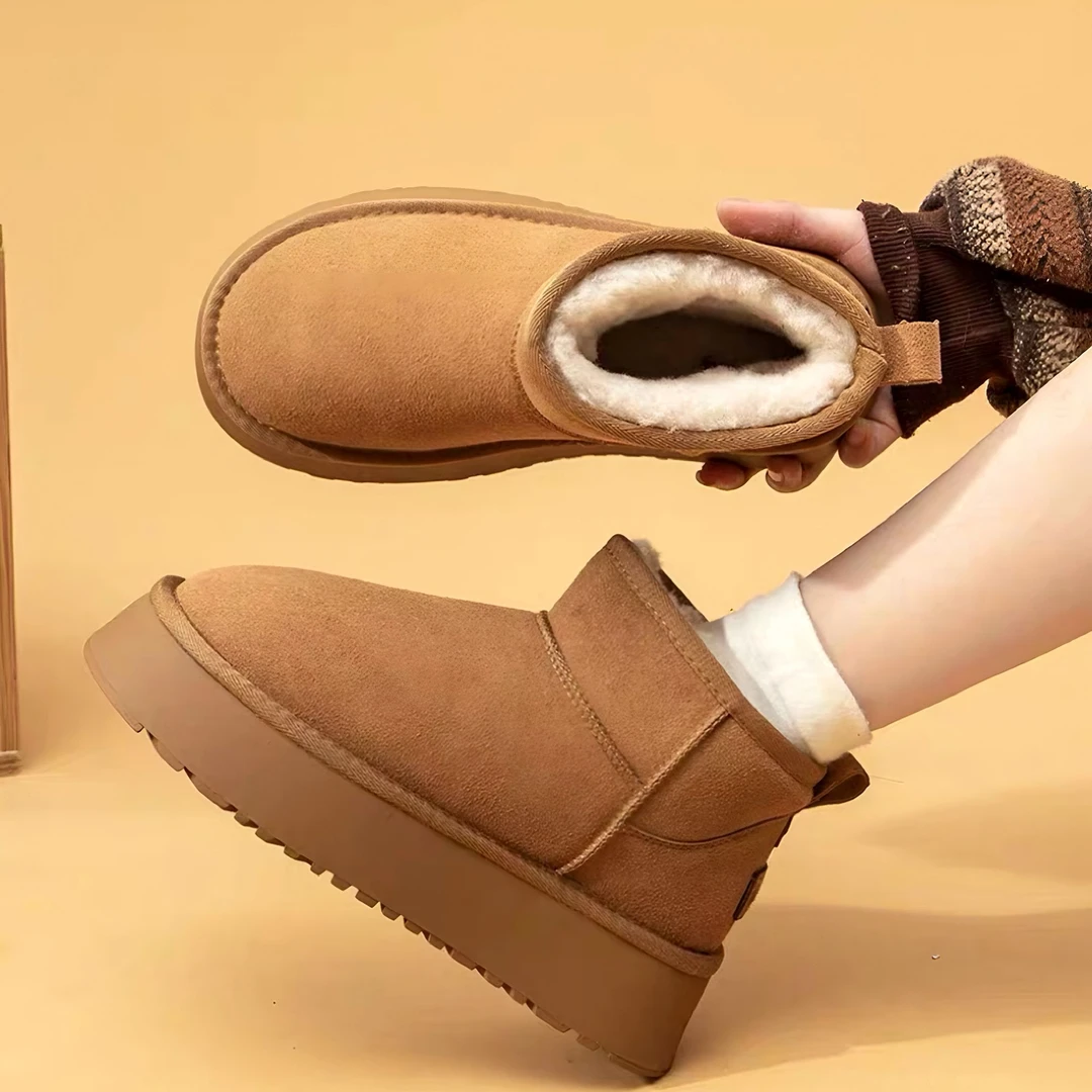 粉丝团雪地靴女2024年新款冬季加绒加厚欧洲站厚底棉鞋