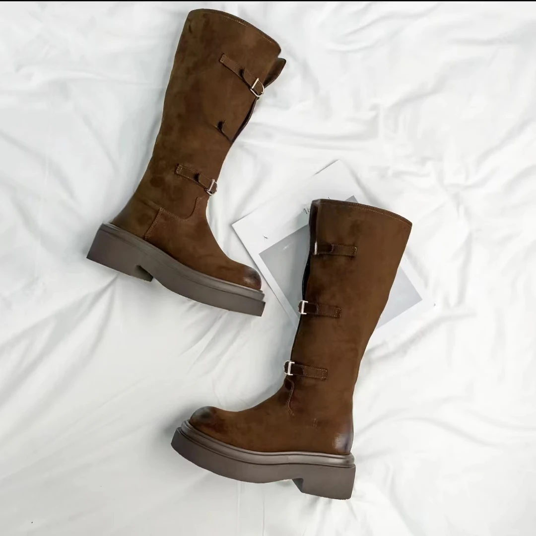 【HeiPa】安暖家秋季穿新款厚底带时尚韩版靴子女款XDXA404