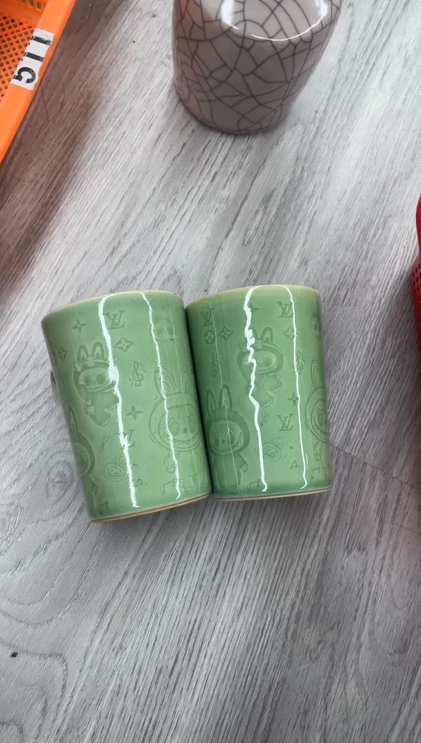 瓷2个 特价福利 微瑕 慧仙青瓷