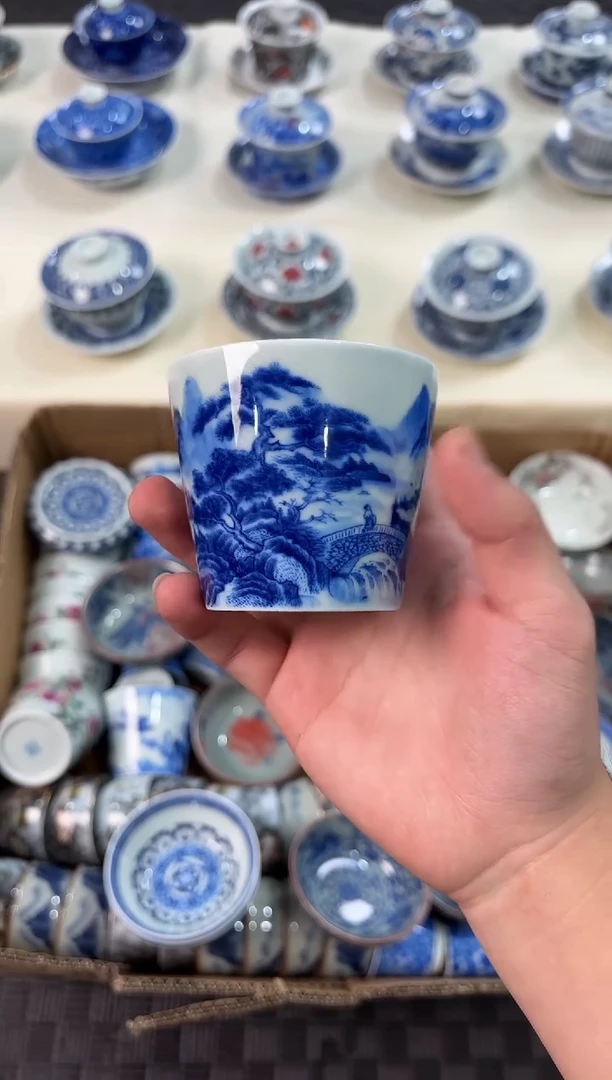 其他瓷景德镇陶瓷茶具清流圣境可乐杯