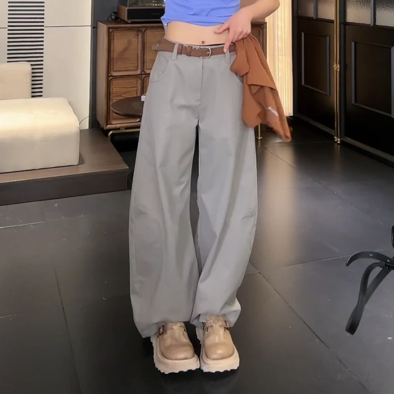 2025新款苏黎山茶 休闲百搭显瘦阔腿休闲裤LK2502069