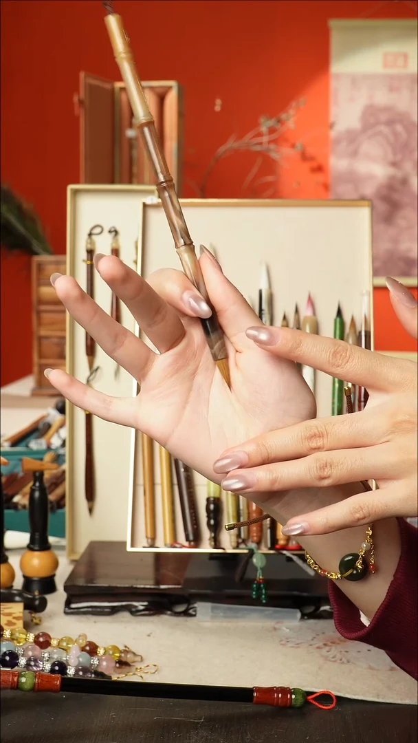 140号闪孤品高货毛笔链接 清水试笔 蘸墨不退