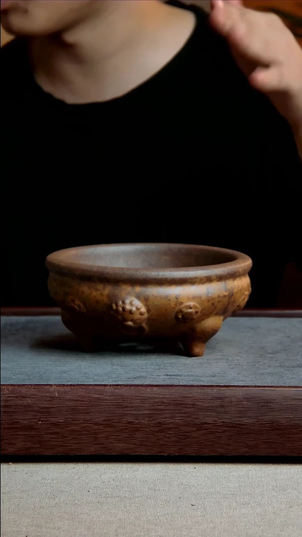 紫砂花盆14.5*5.5内径紫砂花盆