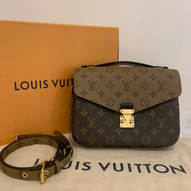 99新 LouisVuitton/路易威登 【静】拼色邮差经典款/手提单肩斜跨包