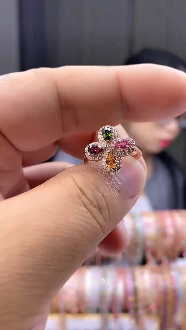 【闪购商品】碧玺戒指银S925镶嵌354354354354354